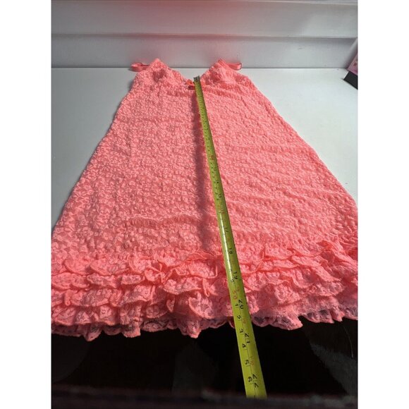 Victorias Secret Sexy Little Things Lace Slip Dress Ruffled Orange Sz M - Picture 8 of 8